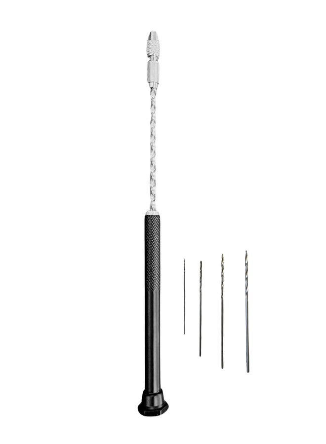 R H LIFESTYLE PCB Hand Drill with 4 Micro Drill Bits - Ideal for Epoxy Resin Art, Woodworking, DIY Crafts, Resin Keychains & Jewelry Making - Image 1